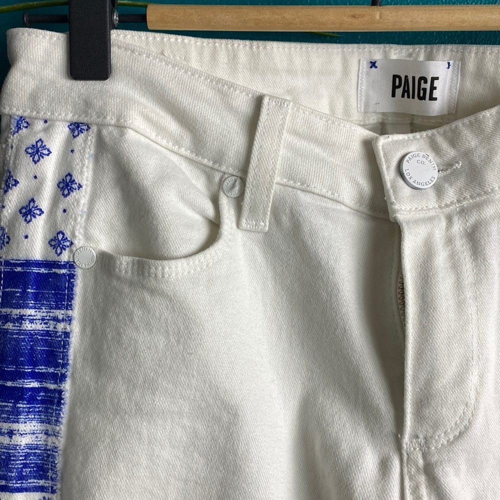 PAIGE Verdugo - Moroccan White Tuxedo Jeans - Picture 5 of 8